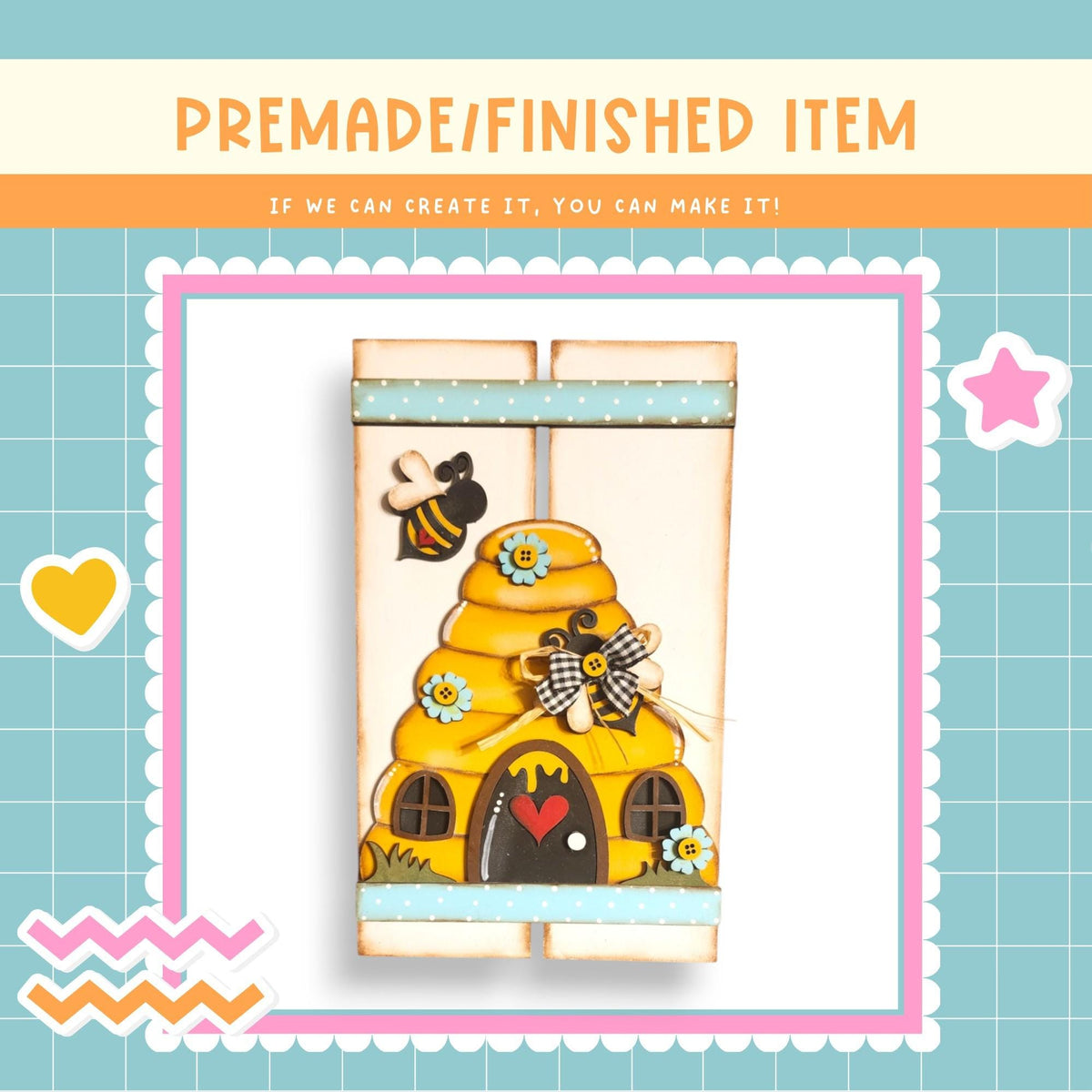 a card with a picture of a bee on it