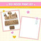 a wooden craft kit with a picture of a snowman