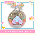 a picture of a wooden painted easter decoration