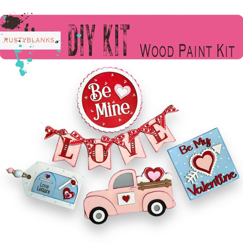 Be Mine Valentines Tiered Tray Set , DIY Tiered Tray, Shelf Sitter - RusticFarmhouseDecor