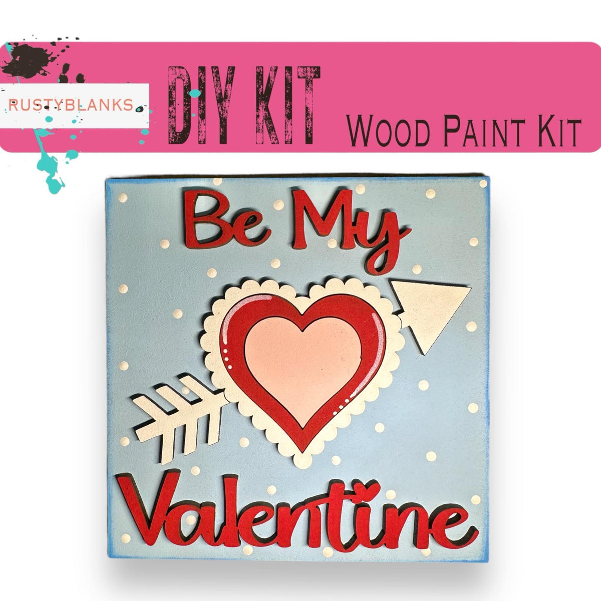 Be Mine Valentines Tiered Tray Set , DIY Tiered Tray, Shelf Sitter - RusticFarmhouseDecor