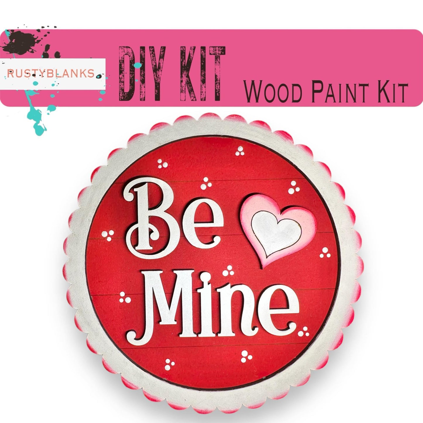 Be Mine Valentines Tiered Tray Set , DIY Tiered Tray, Shelf Sitter - RusticFarmhouseDecor