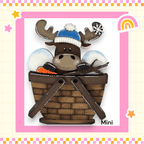 a picture of a stuffed animal in a basket