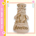 A wooden craft kit labeled "America" is displayed in the image.