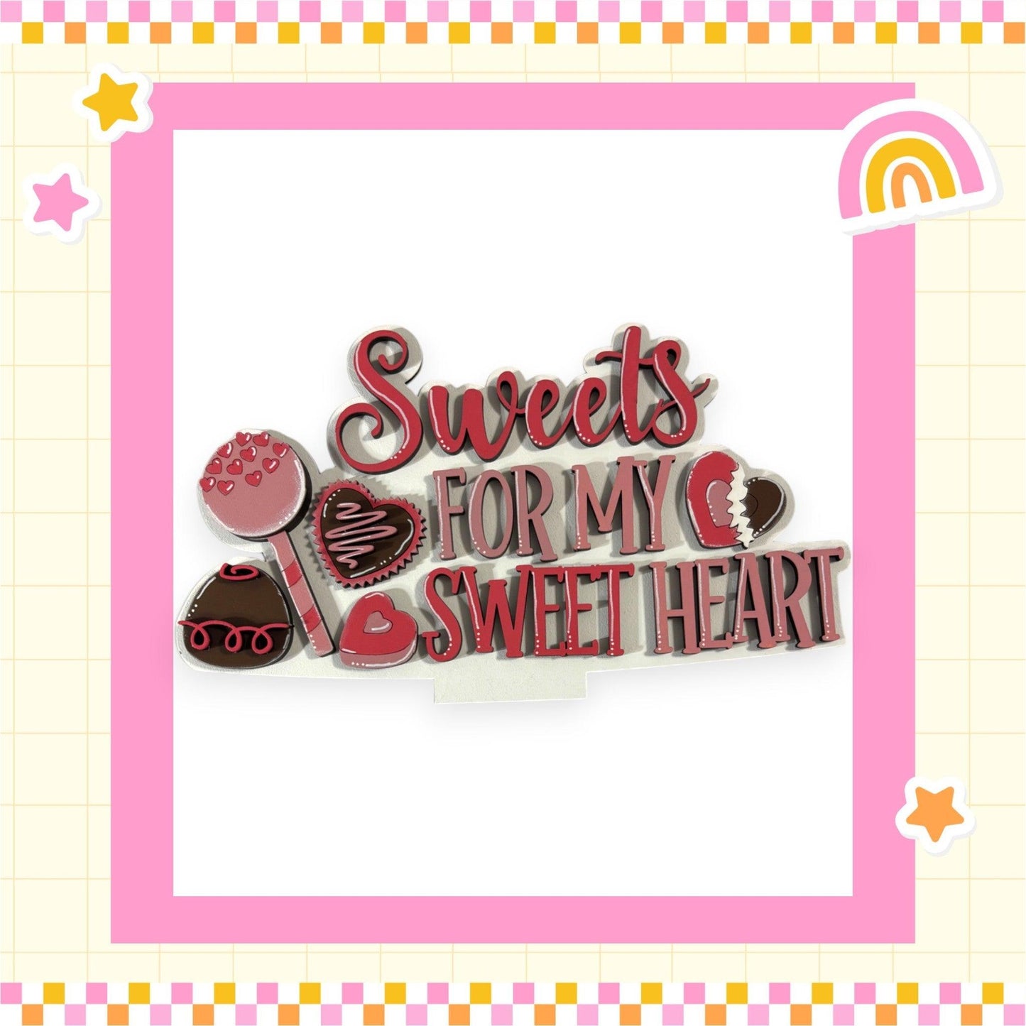 a picture of a pin with the words sweets for my sweet heart