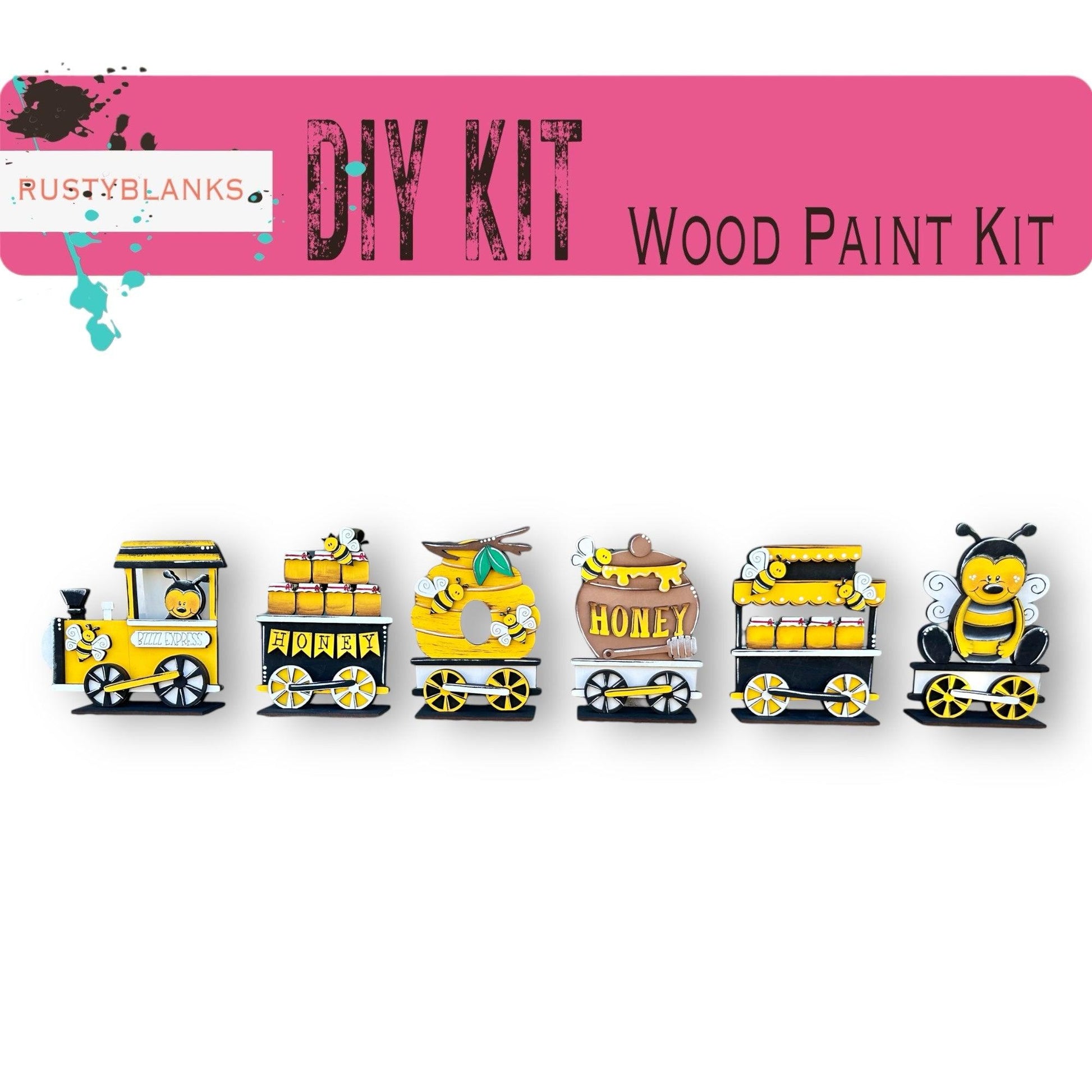 a picture of a wooden paint kit for kids