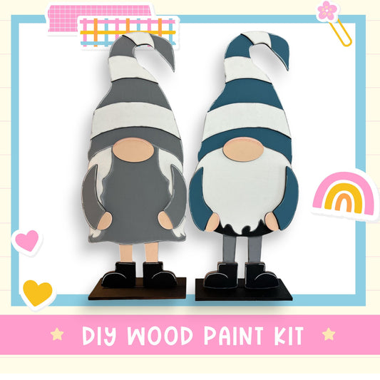 a couple of gnomes standing next to each other
