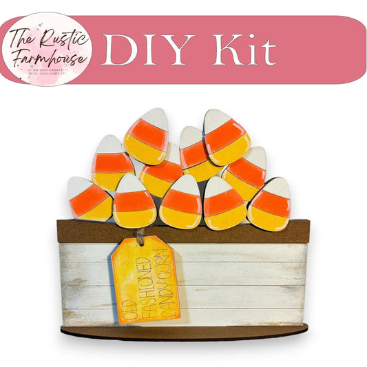 Candy Corn for the Interchangeable Flower Basket Decor - Wood Blank for Painting - Inserts for Basket - RusticFarmhouseDecor