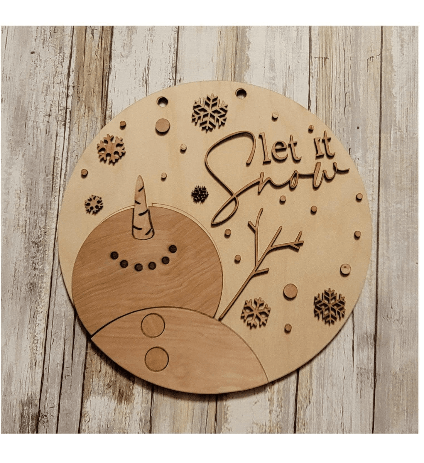 Let It Snow Door Hanger - RusticFarmhouseDecor