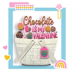 a picture of a basket of chocolates and candy