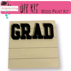 a sign that says, diy kit wood paint kit