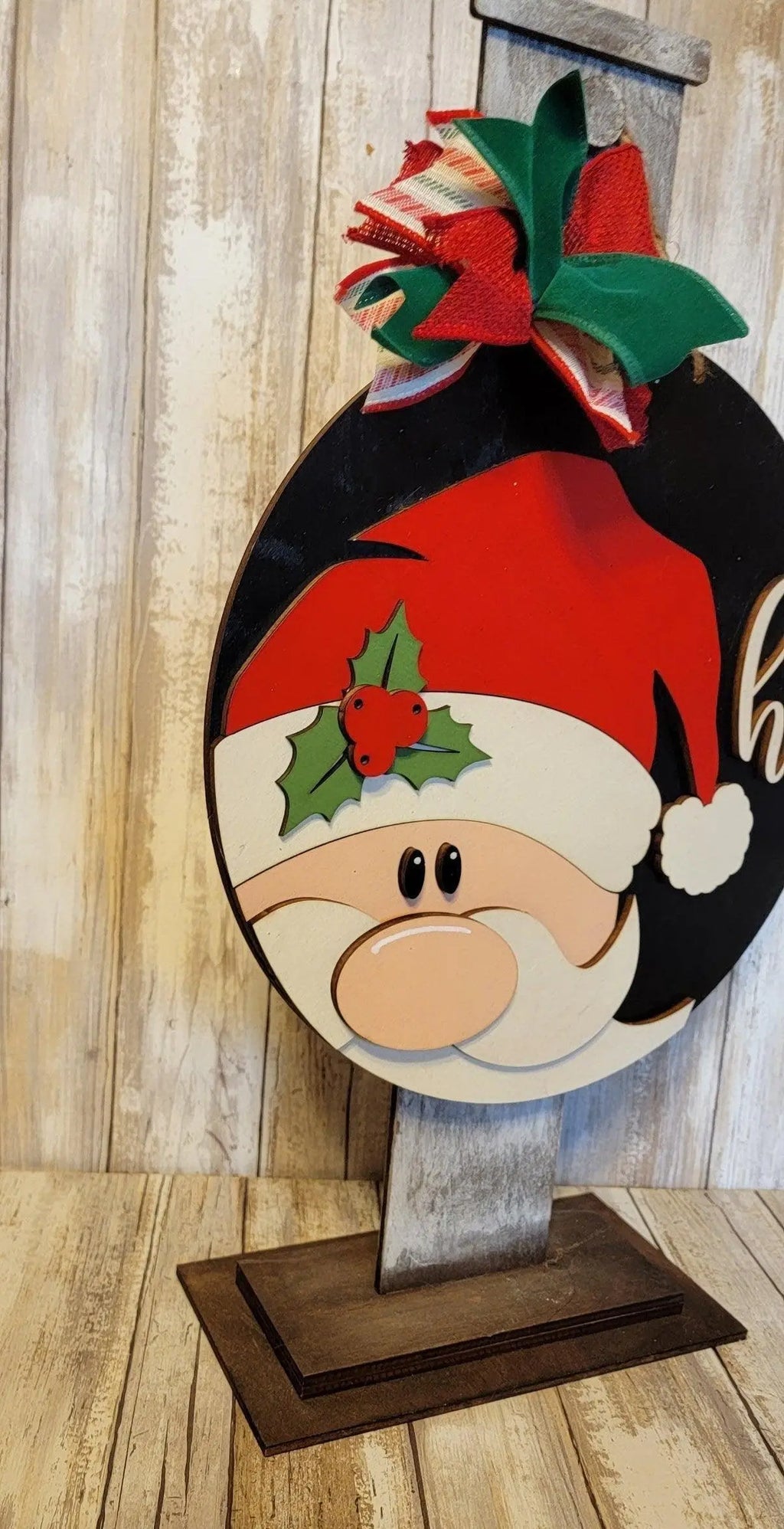 Christmas Santa Hi Porch Sign Door Hanger - RusticFarmhouseDecor