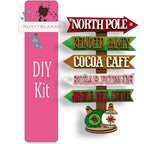 Christmas Street Sign Shelf Sitter | DIY Holiday Decor - RusticFarmhouseDecor