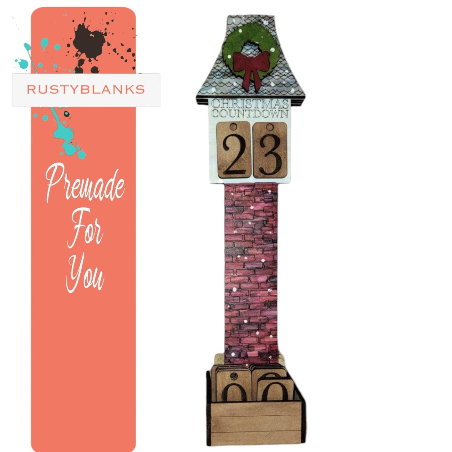 Christmas Village Countdown Tower - RusticFarmhouseDecor