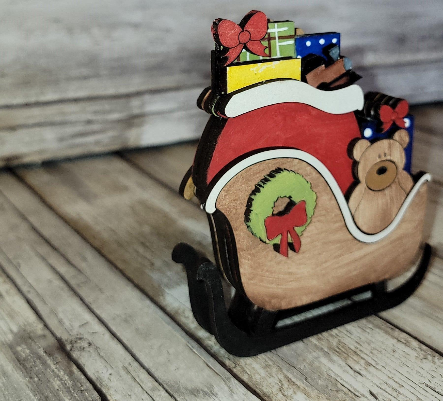 Christmas Village Santa and Sleigh DIY - RusticFarmhouseDecor