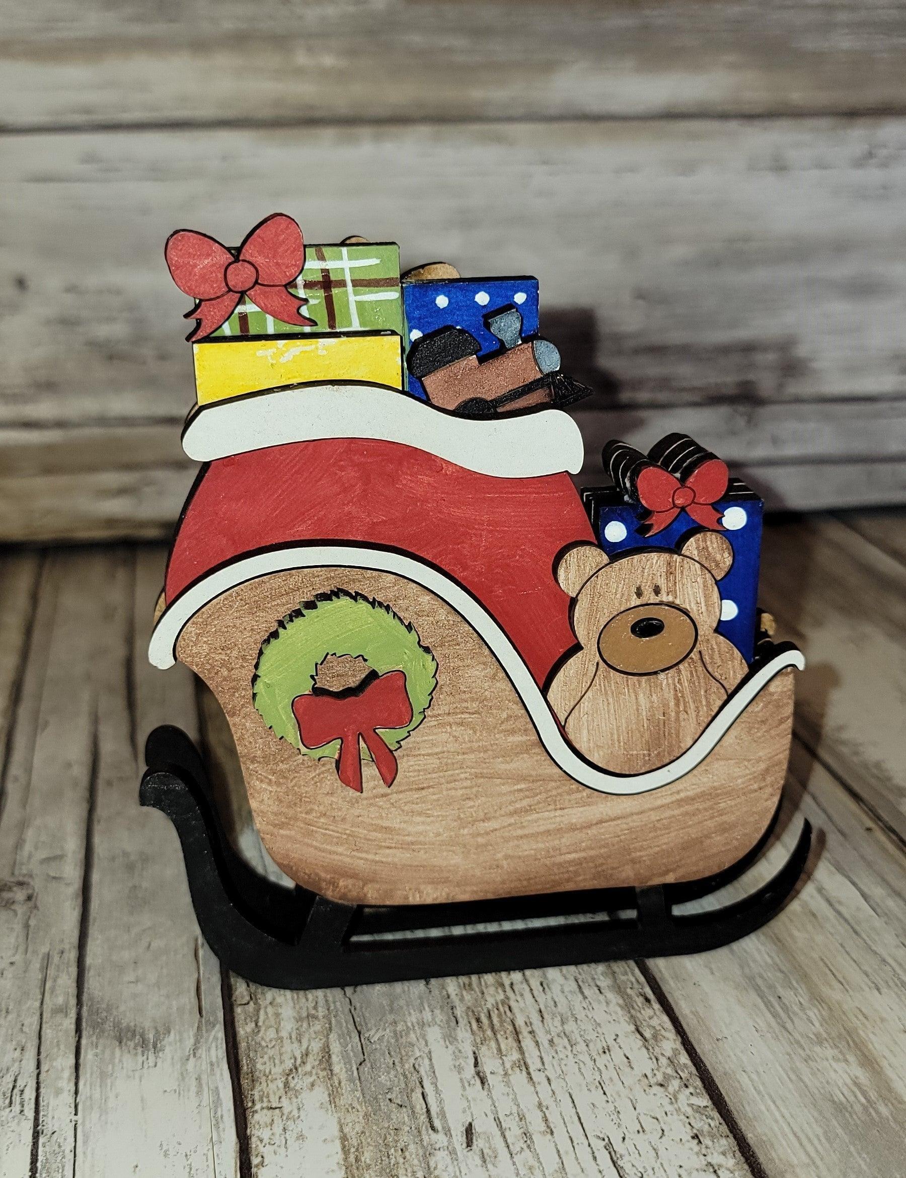 Christmas Village Santa and Sleigh DIY - RusticFarmhouseDecor