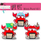 Crab with 12 Interchangeable Seasonal Hats, Insert and tile holder, Season DIY Decor - RusticFarmhouseDecor