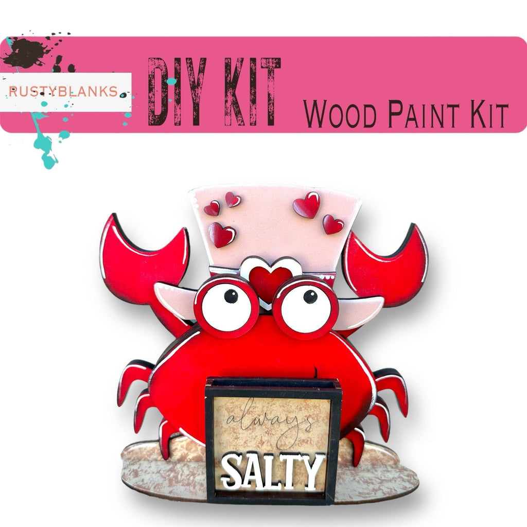 Crab with 12 Interchangeable Seasonal Hats, Insert and tile holder, Season DIY Decor - RusticFarmhouseDecor