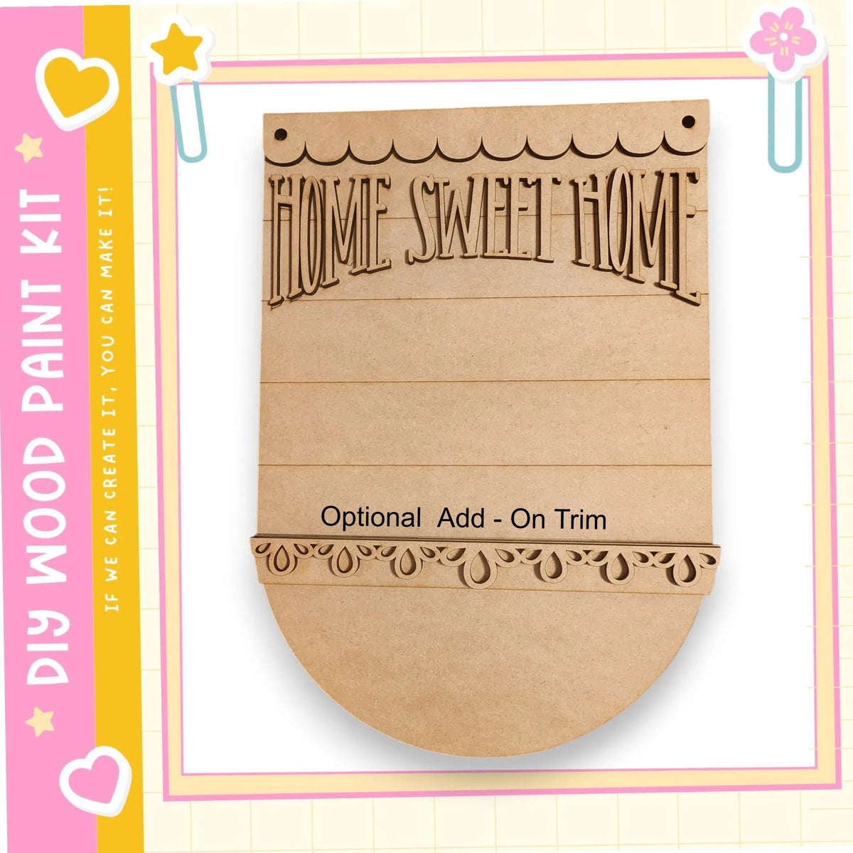 The image is a wooden sign with the text "HOME SWEET HOME" carved into it.