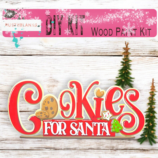 a wooden sign that says cookies for santa