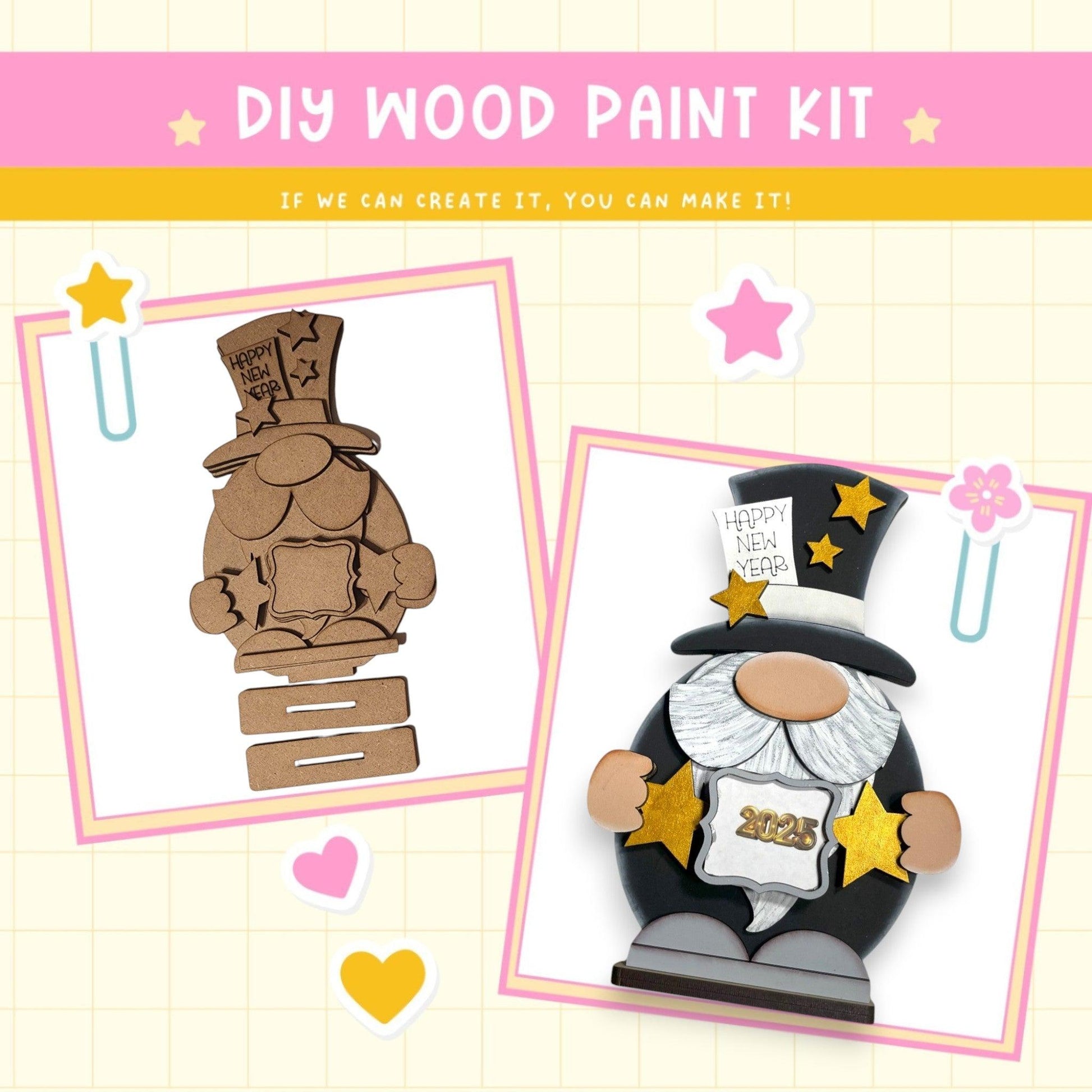 a paper craft kit with a picture of a wizard