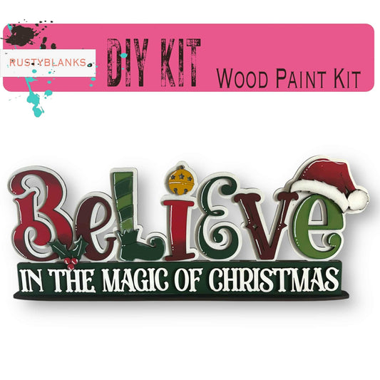 a wooden sign that says believe in the magic of christmas