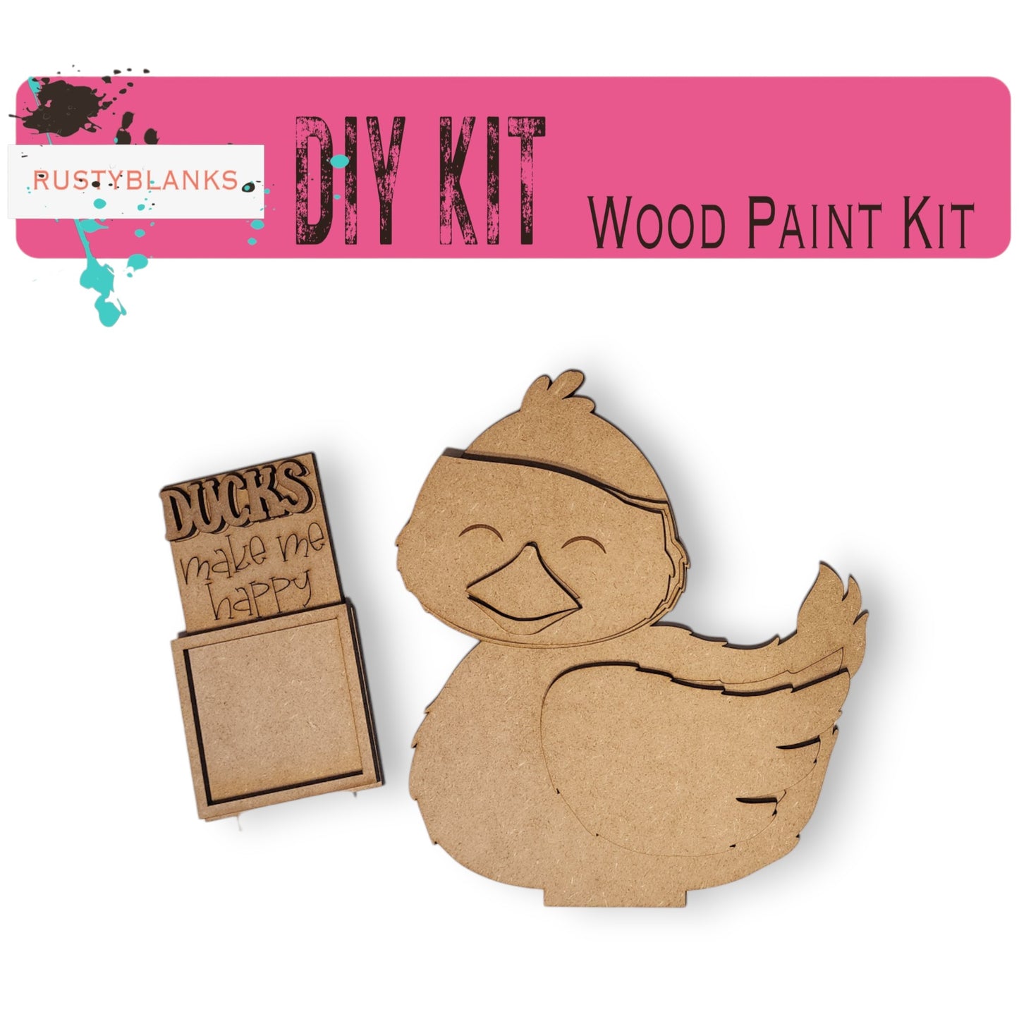 a picture of a wooden ducky painted kit