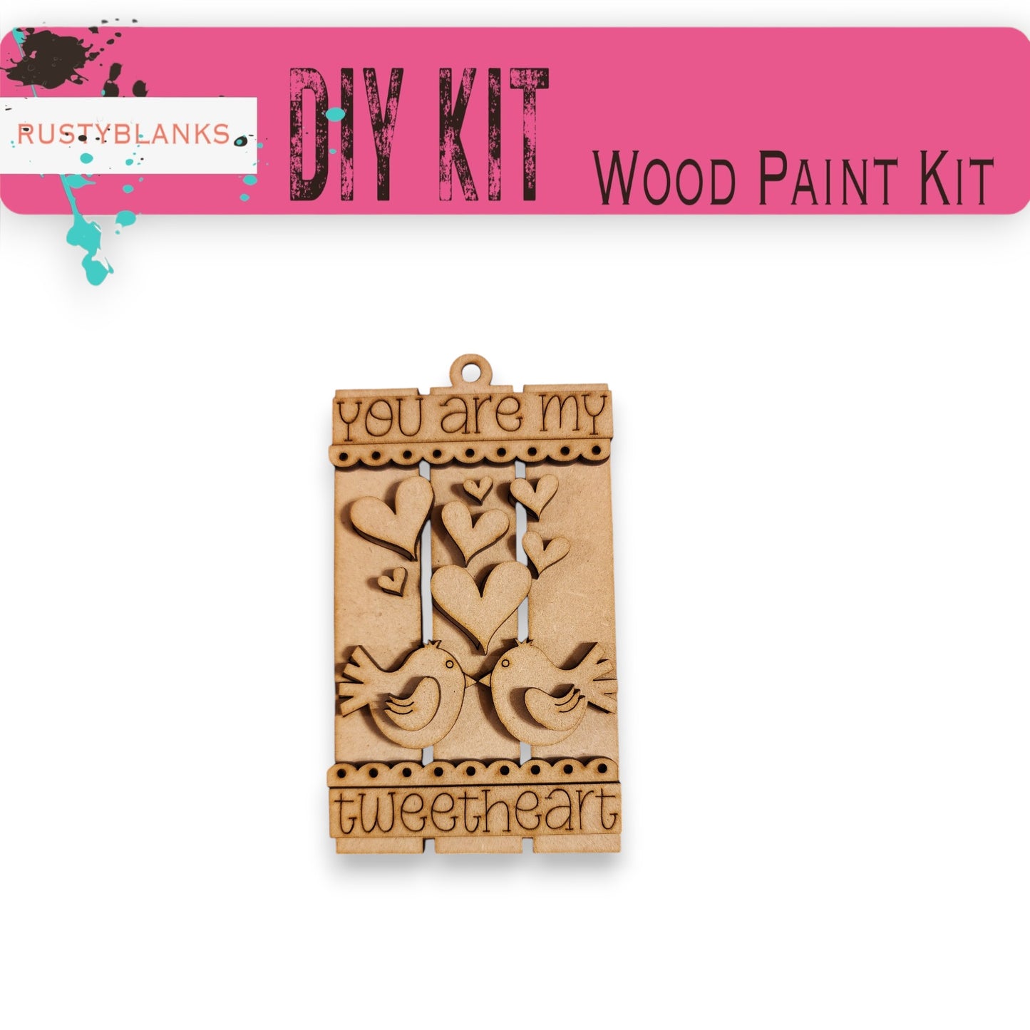 a wooden craft kit with a picture of a tree