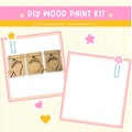 a picture of a wooden craft kit with a picture of a giraffe