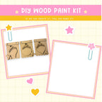 a picture of a wooden craft kit with a picture of a giraffe