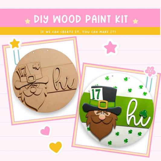 a wooden craft kit with a st patrick's day theme