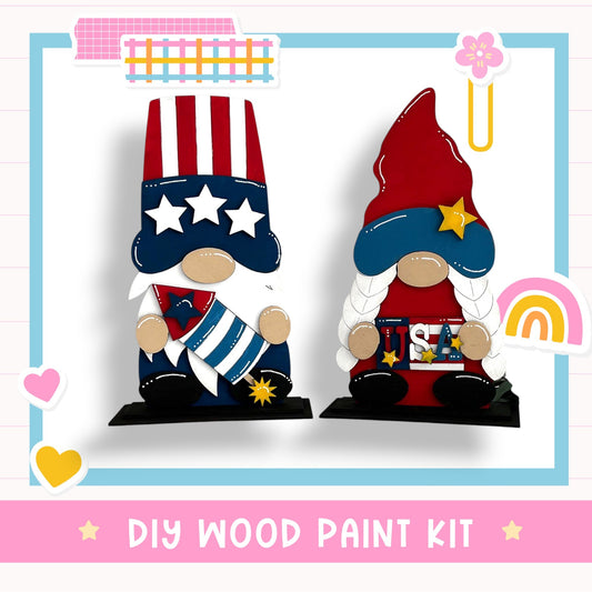 a couple of gnomes sitting next to each other