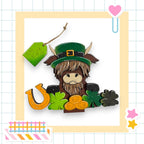 a st patrick's day card with a cute leprechaun