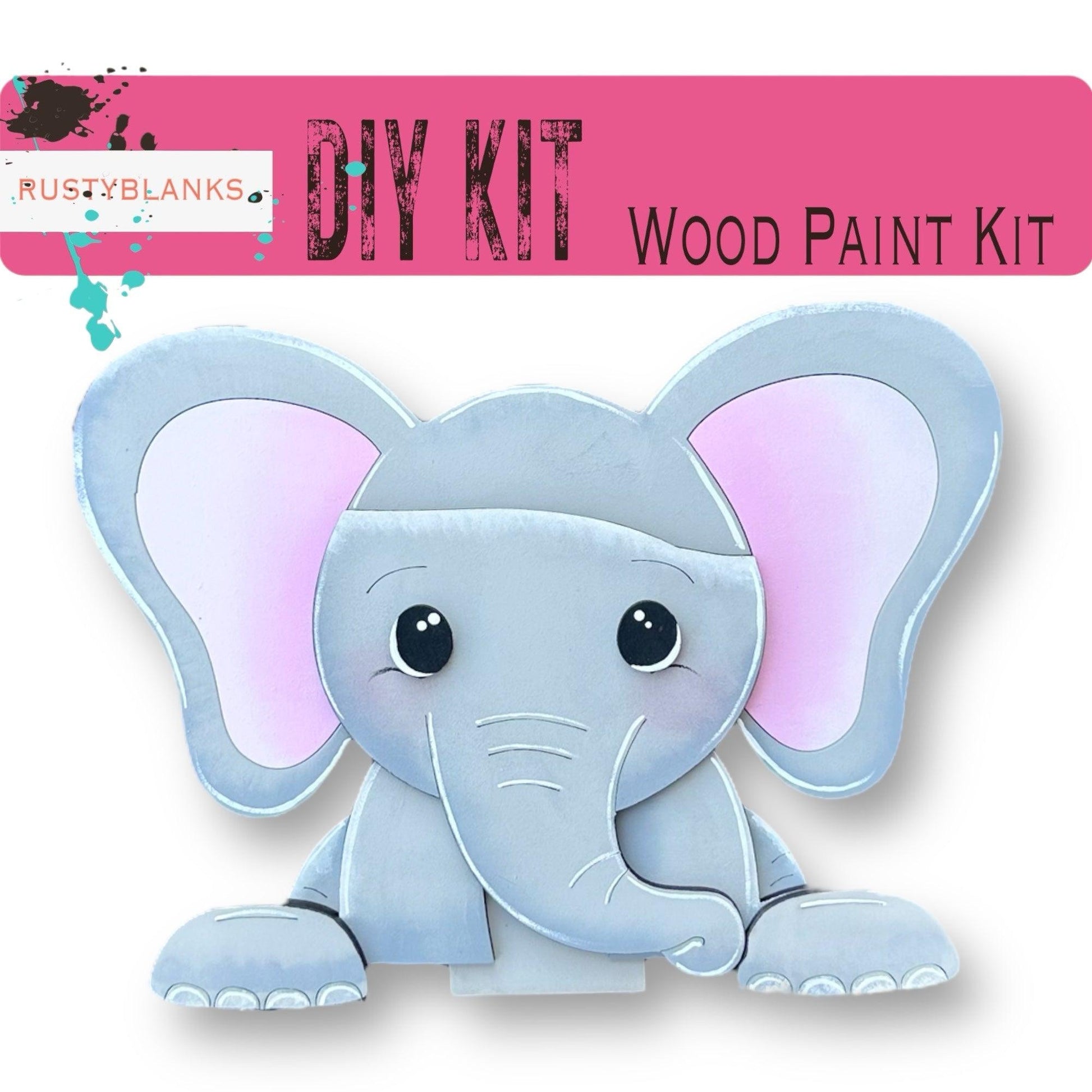 a paper cut out of an elephant with the words diy kit on it