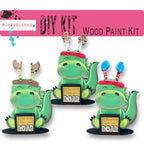 Dinosaur with 12 Interchangeable Seasonal Hats, Insert and tile holder, Season DIY Decor - RusticFarmhouseDecor