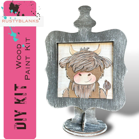 DIY Ladder Tile Pedestal Stand - Perfect for Tabletop or use as a Shelf Sitter - RusticFarmhouseDecor