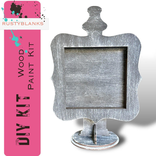 DIY Ladder Tile Pedestal Stand - Perfect for Tabletop or use as a Shelf Sitter - RusticFarmhouseDecor