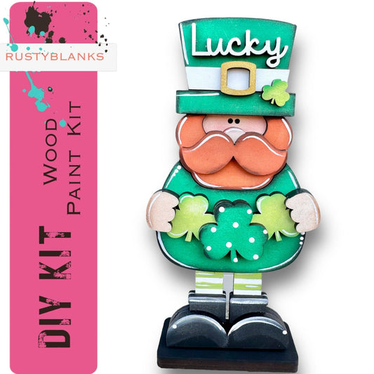 DIY St. Patrick's Day Leprechaun Gnome Wood Blank, Leprechaun Gnome, St. Patrick's Day Gnome - RusticFarmhouseDecor