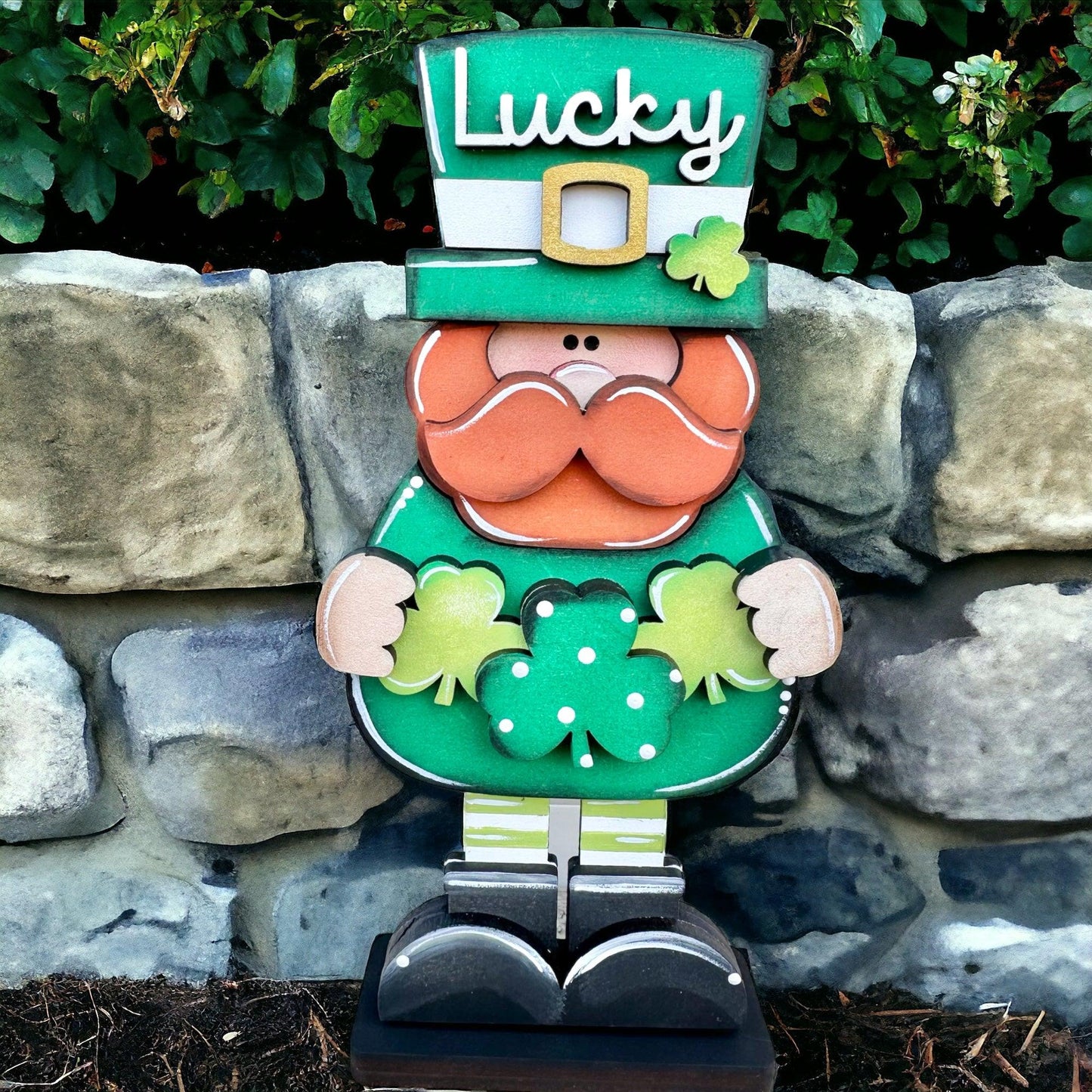 DIY St. Patrick's Day Leprechaun Gnome Wood Blank, Leprechaun Gnome, St. Patrick's Day Gnome - RusticFarmhouseDecor