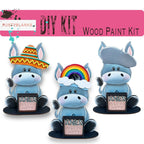 Donkey with 12 Interchangeable Seasonal Hats, Insert and tile holder, Season DIY Decor - RusticFarmhouseDecor