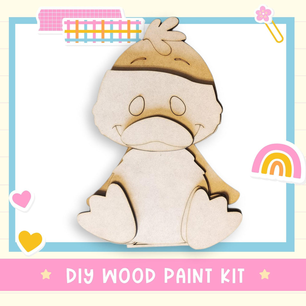a wooden craft kit of a stuffed animal
