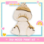 a wooden craft kit of a stuffed animal