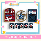 a picture of some patriotic items on a white background
