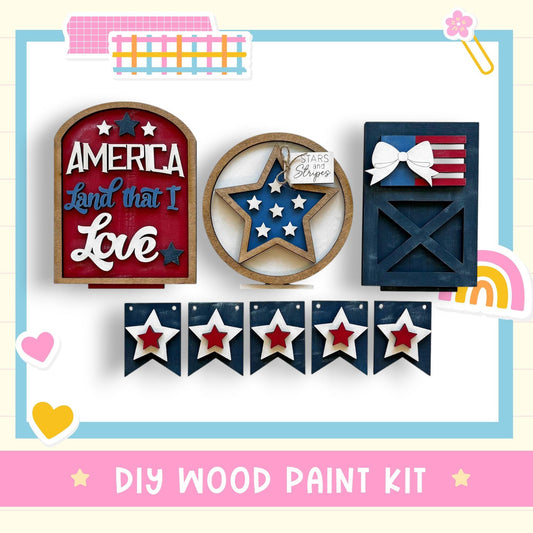 a picture of some patriotic items on a white background