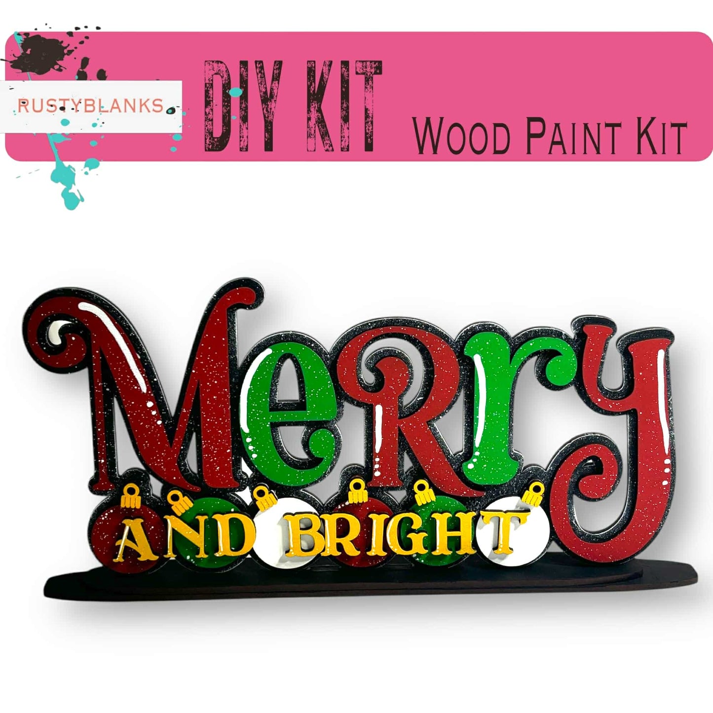 a wooden sign that says merry and bright