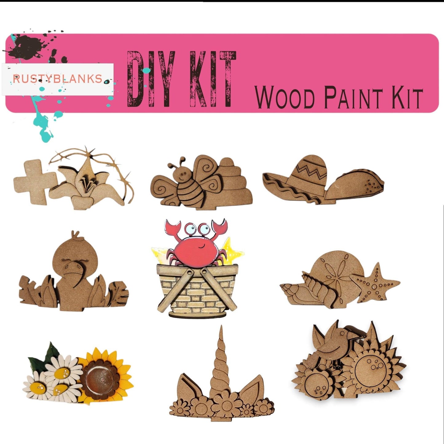 a picture of a wooden craft kit for kids