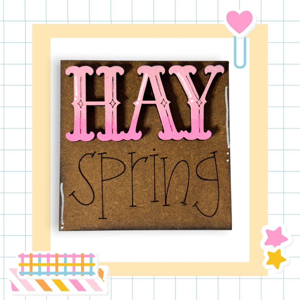 a picture of a sign that says hay spring