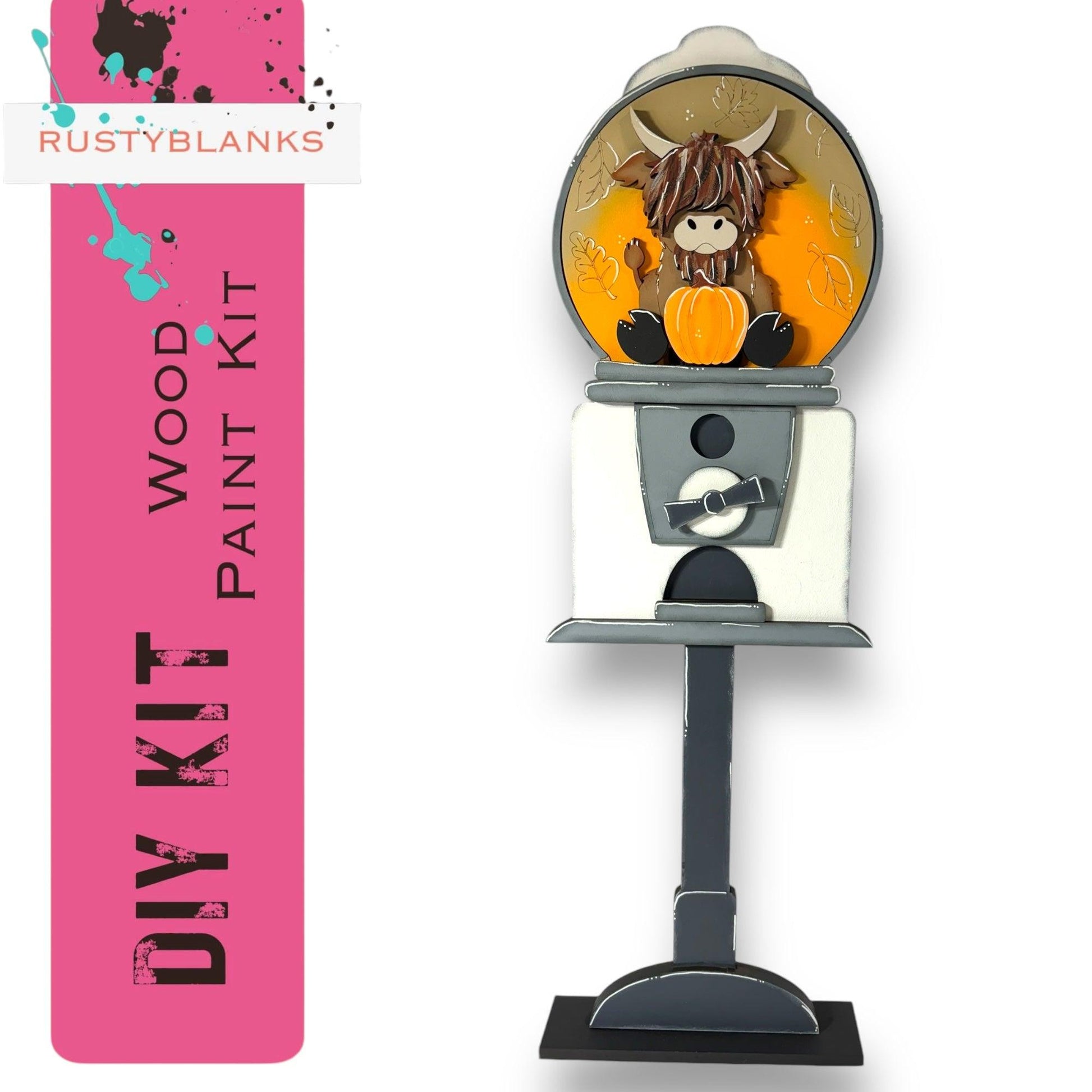 a clock with a doll sitting on top of it