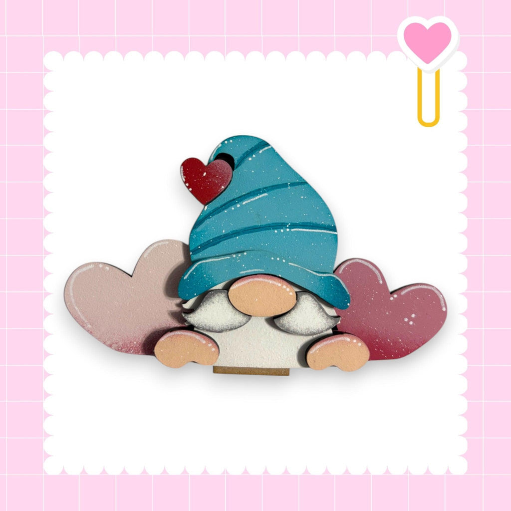 a card with a picture of a gnome on it