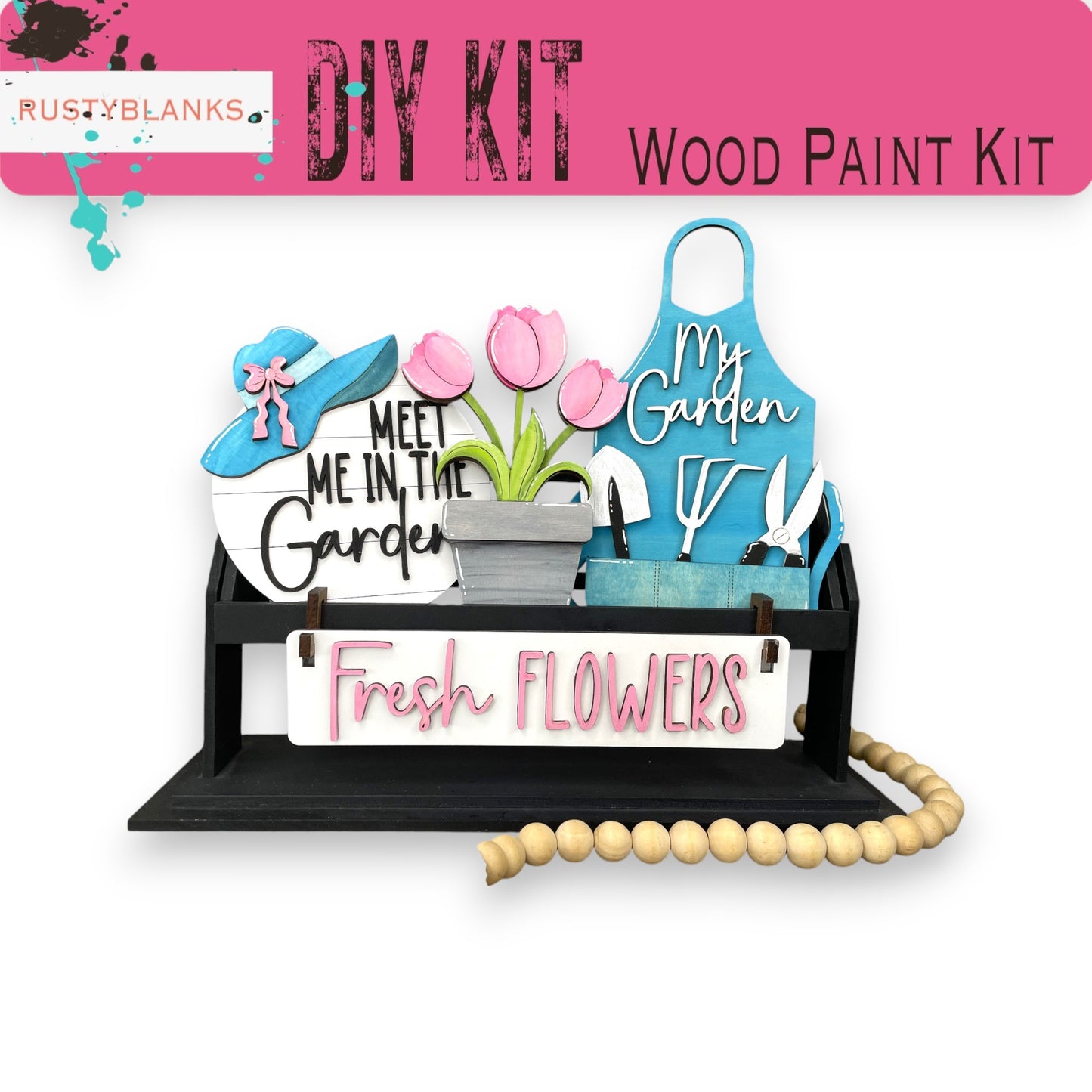 a sign that says diy kit with flowers on it